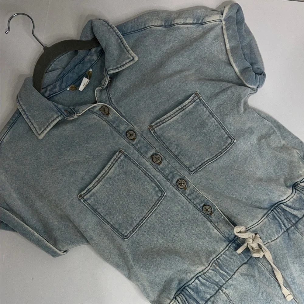 Natural Reflections Denim Romper Women's XS - Picture 3 of 10